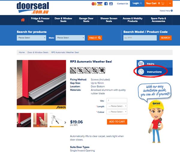 Doorseal instructions link